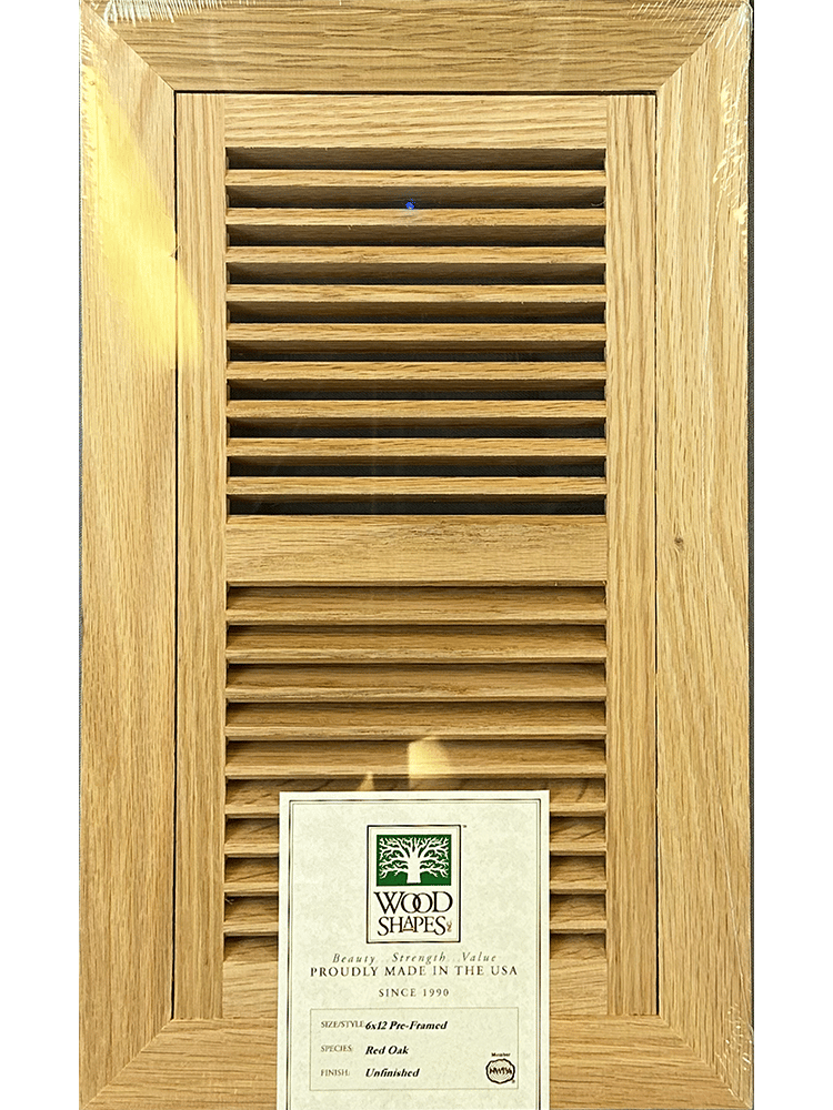 white oak 6x12 flush mount flooring vent