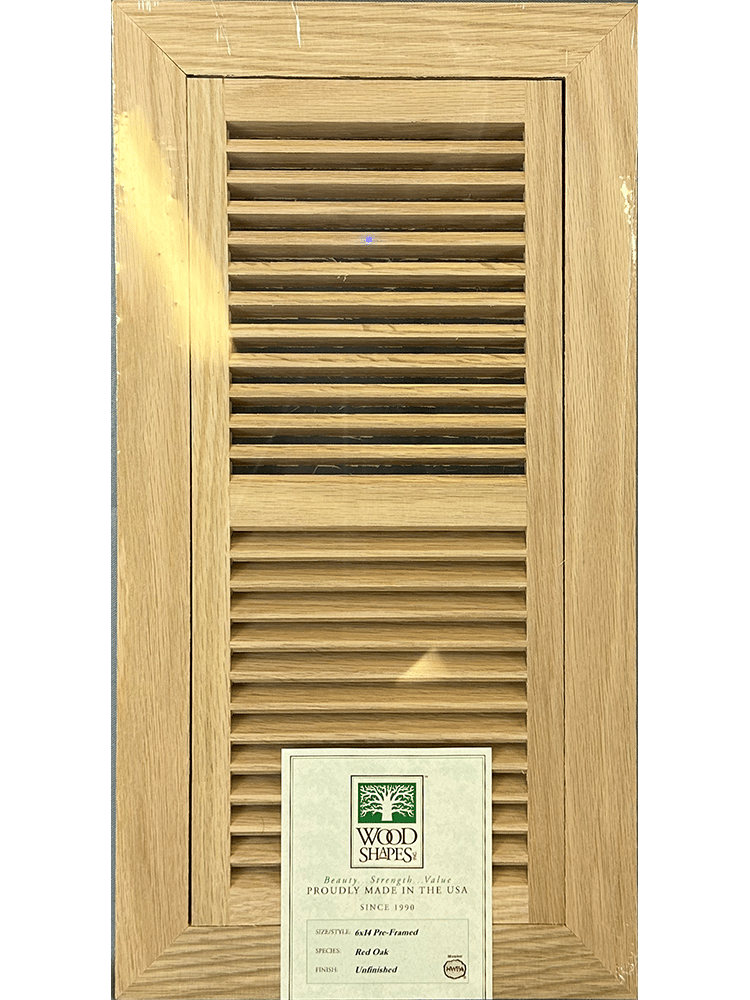 white oak 6x14 flush mount flooring vent