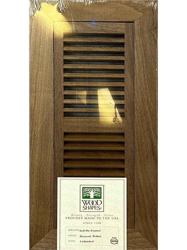 walnut 4x12 flush mount flooring vent