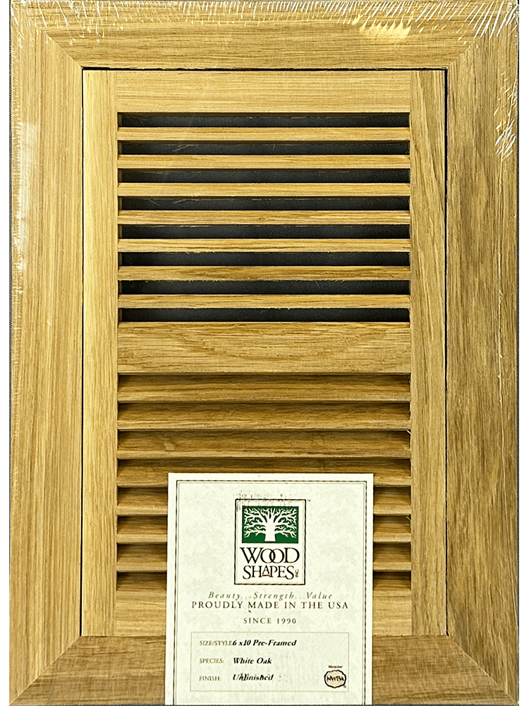 white oak 6x10 flush mount flooring vent
