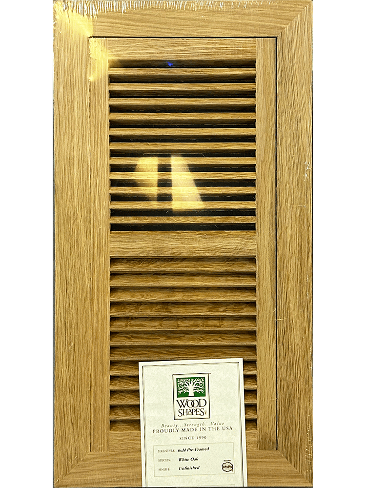 white oak 6x14 flush mount flooring vent