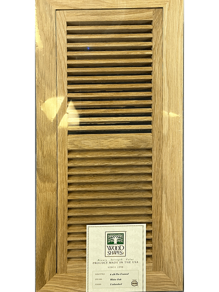 white oak 6x16 flush mount flooring vent