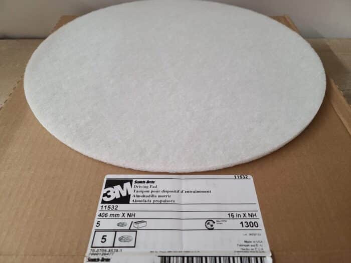 3m thin white 16inch buffer pad scaled 1